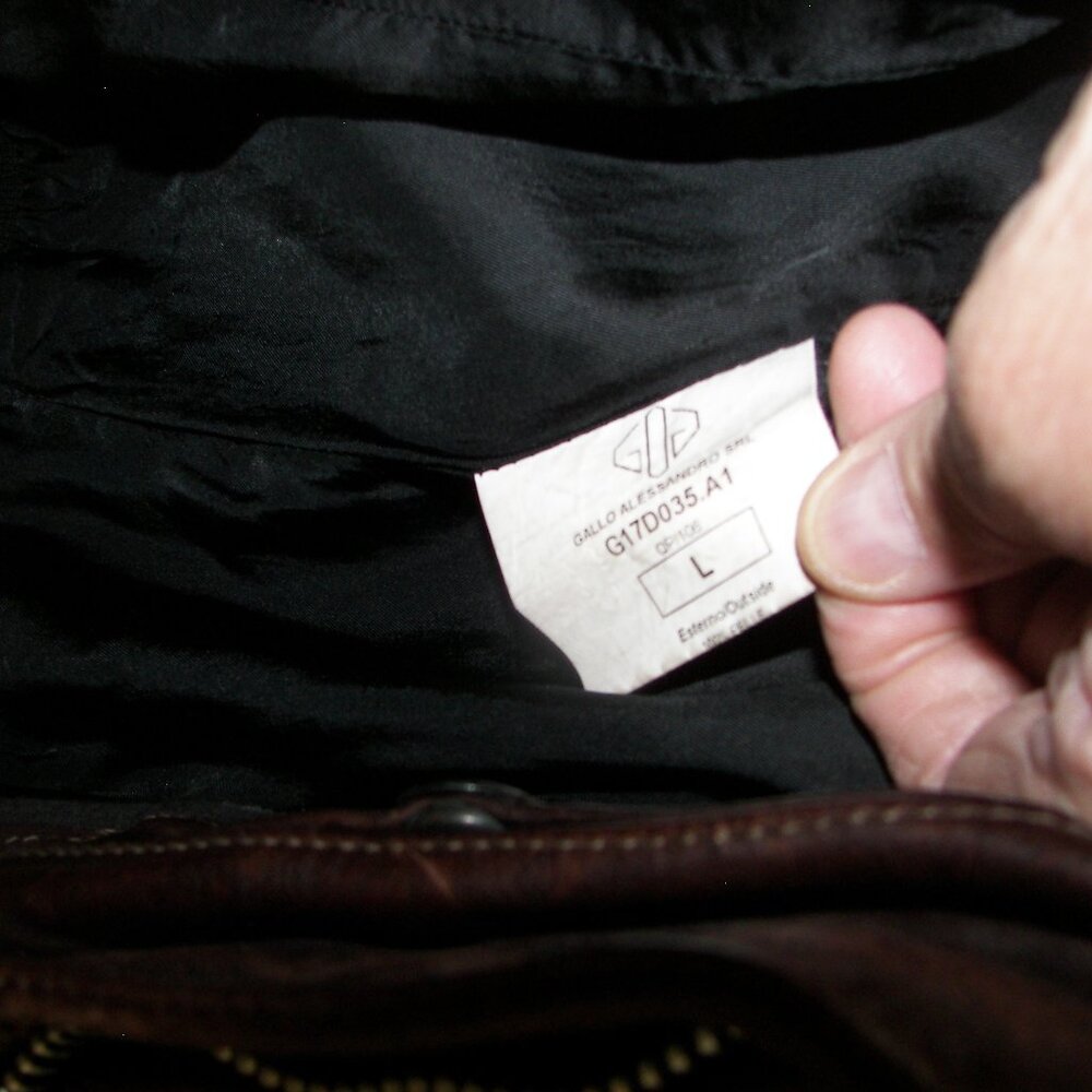 Vintage Golden Goose Giusso distressed caffe leather bomber jacket with tags - Picture 8 of 16